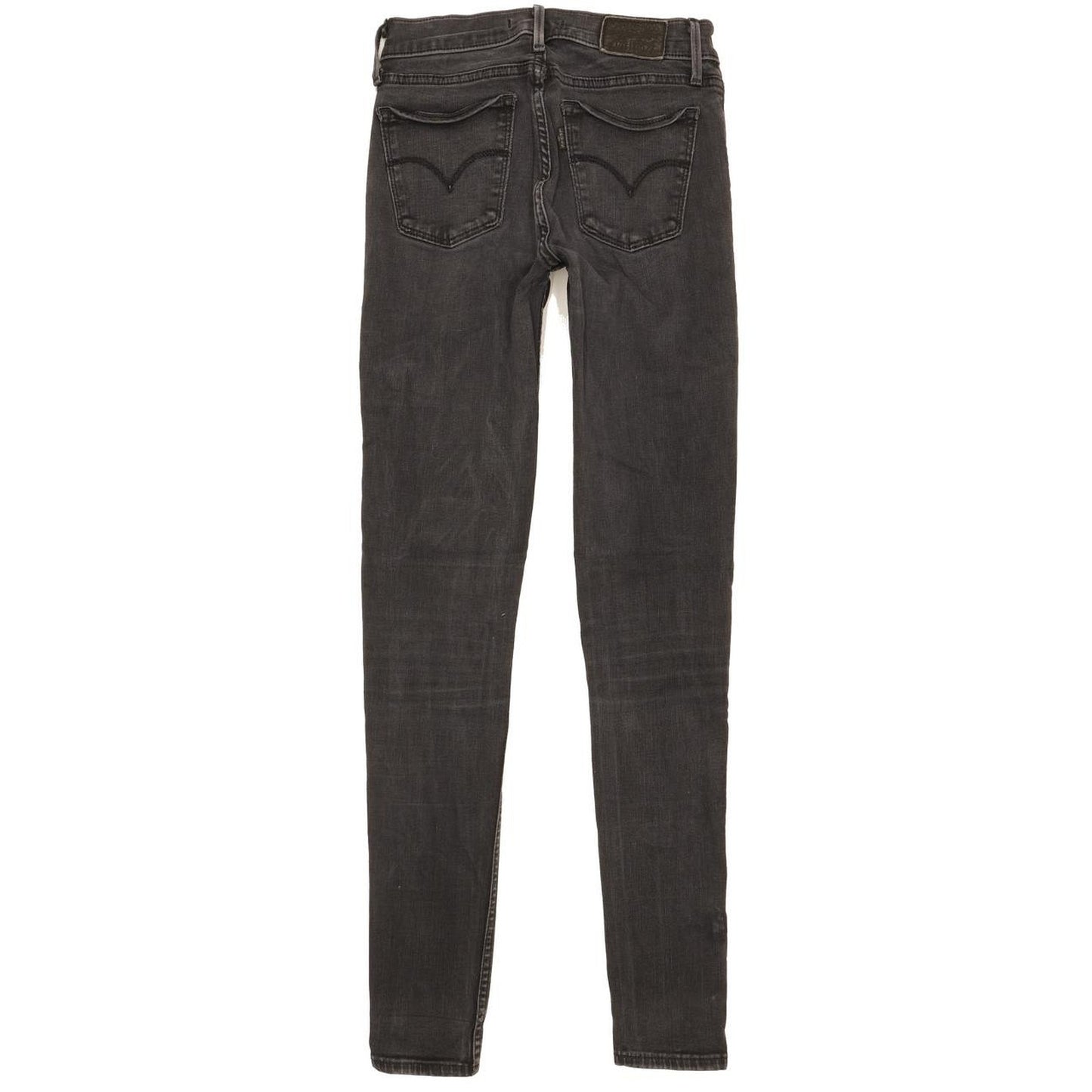 Levi's 710 Super Women Black Skinny Slim Stretch Jeans W25 L29