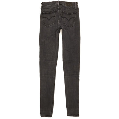 Levi's 710 Super Women Black Skinny Slim Stretch Jeans W25 L29