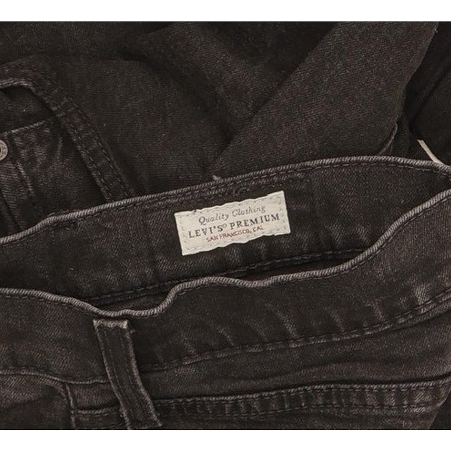 Levi's 519 Men Black Skinny Slim Stretch Jeans W29 L30