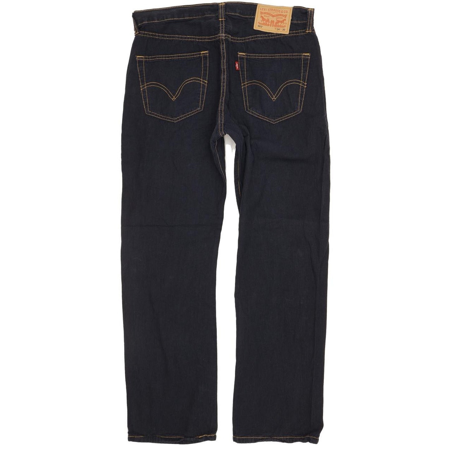 Levi's 501 Men Navy Straight Regular Trousers W34 L30