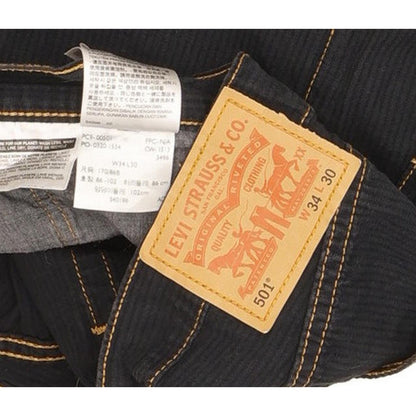 Levi's 501 Men Navy Straight Regular Trousers W34 L30