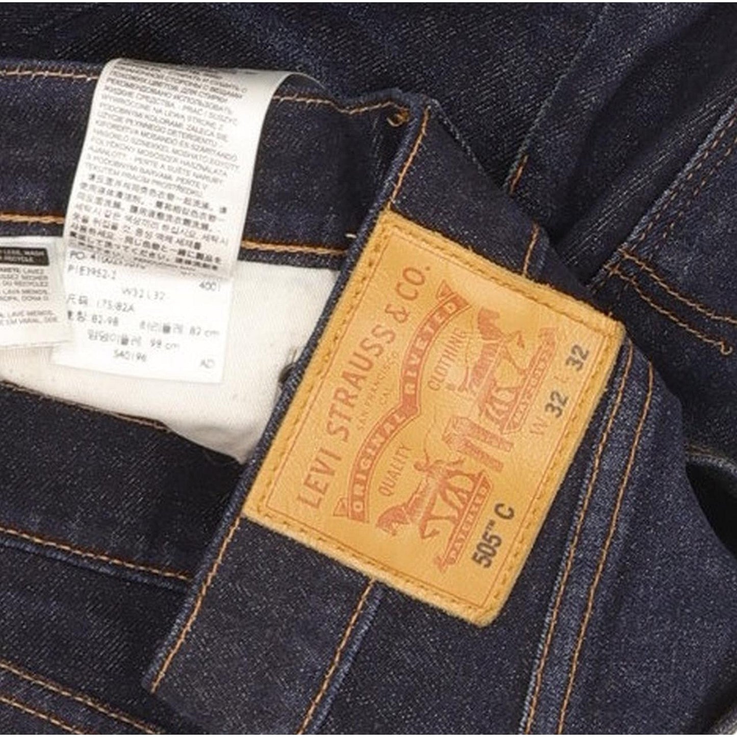 Levi's 505 Men Blue Straight Regular Stretch Jeans W32 L27