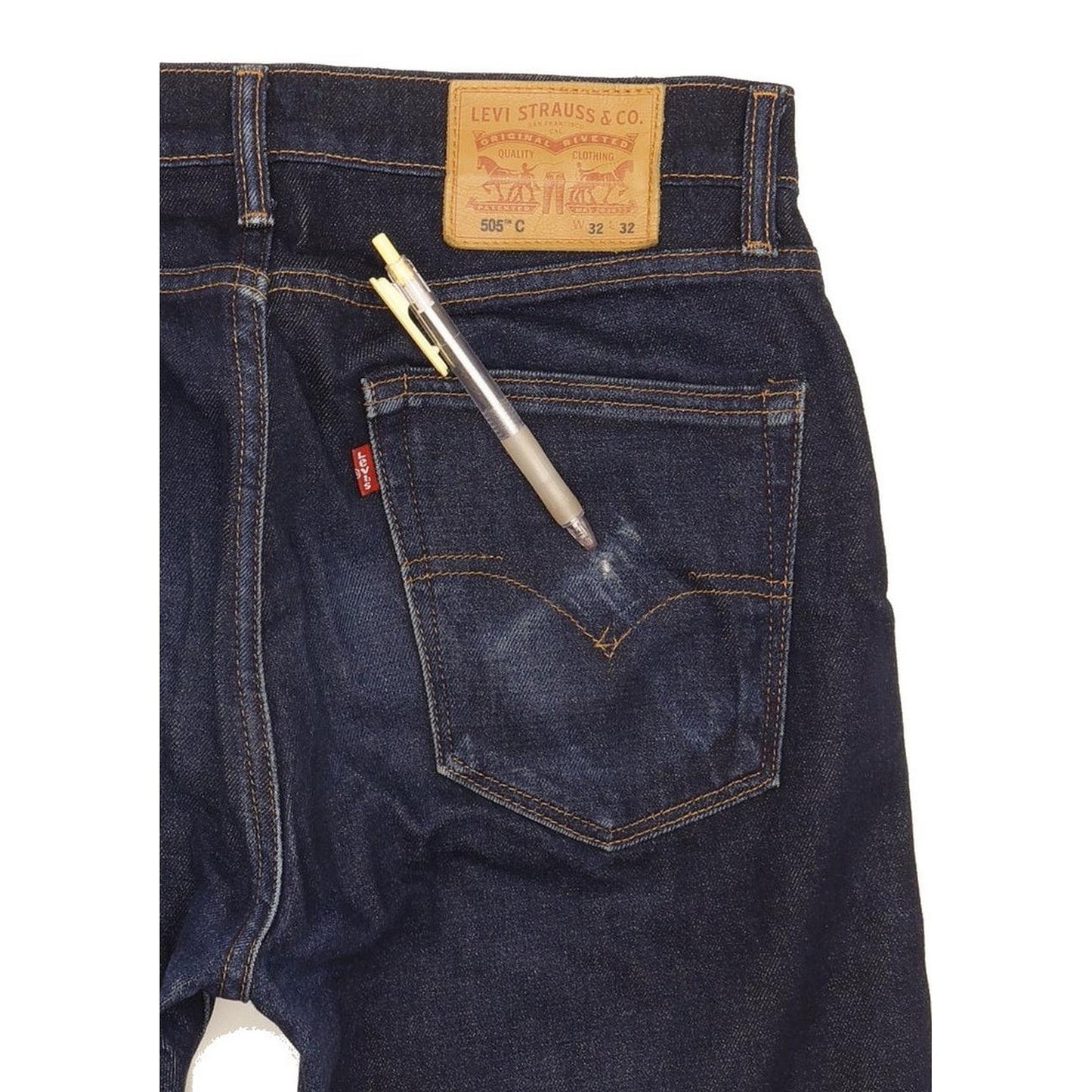 Levi's 505 Men Blue Straight Regular Stretch Jeans W32 L27