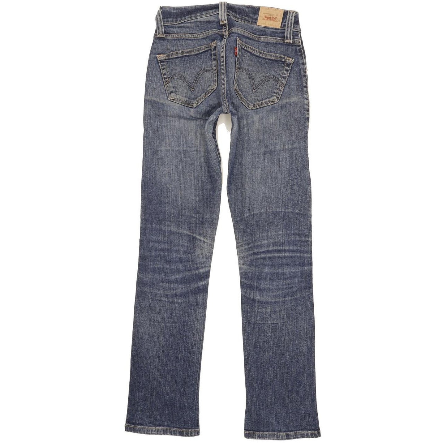Levi's 504 Women Blue Straight Slim Stretch Jeans W26 L33