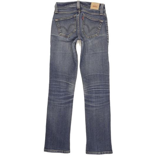 Levi's 504 Women Blue Straight Slim Stretch Jeans W26 L33