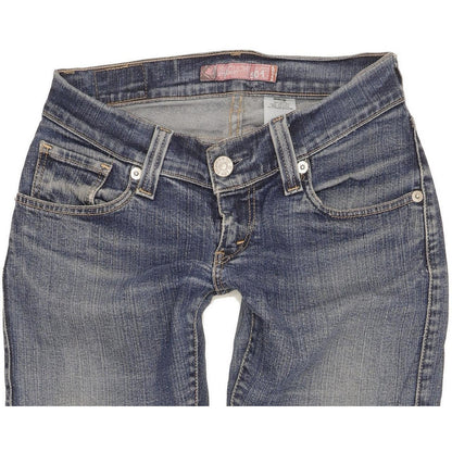 Levi's 504 Women Blue Straight Slim Stretch Jeans W26 L33