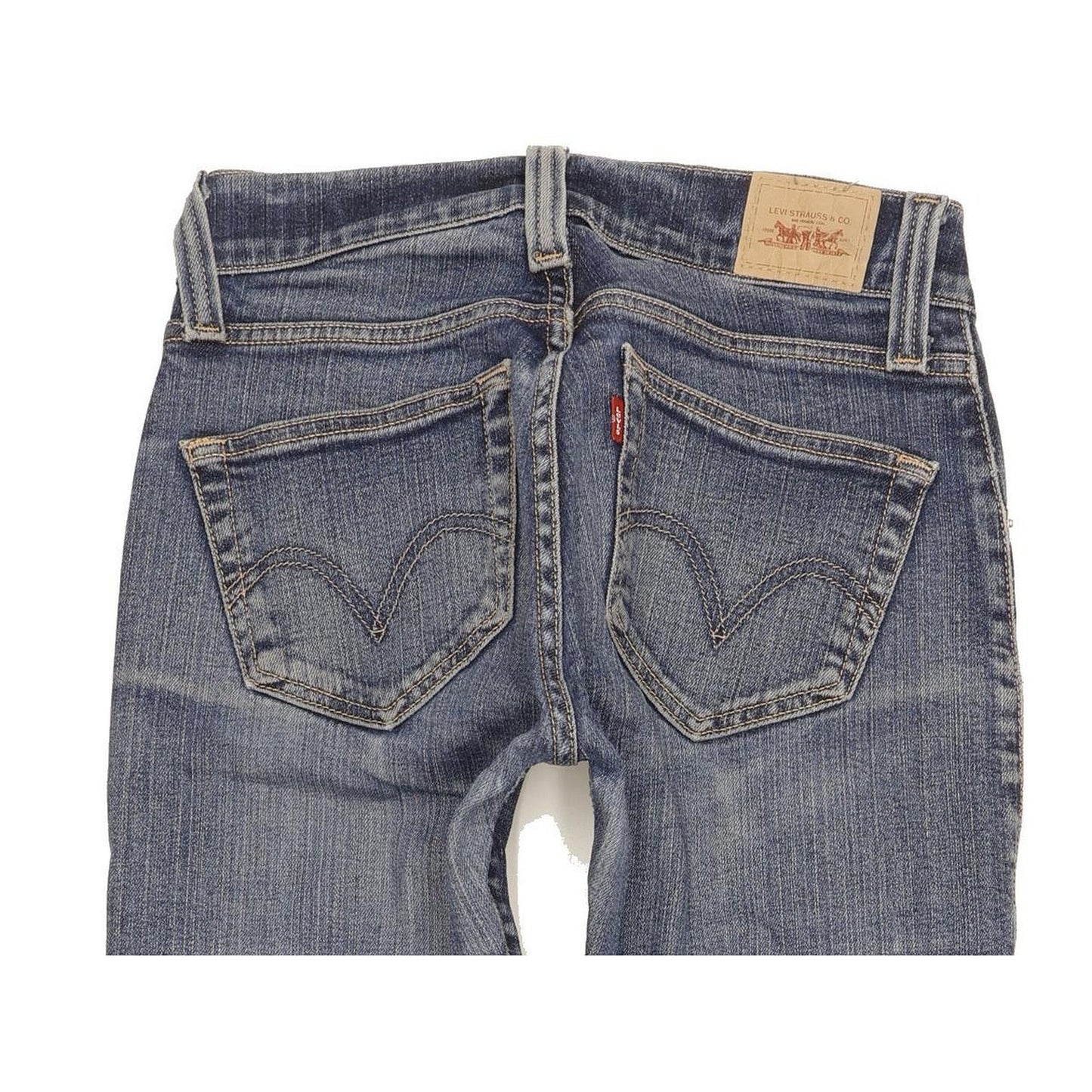 Levi's 504 Women Blue Straight Slim Stretch Jeans W26 L33