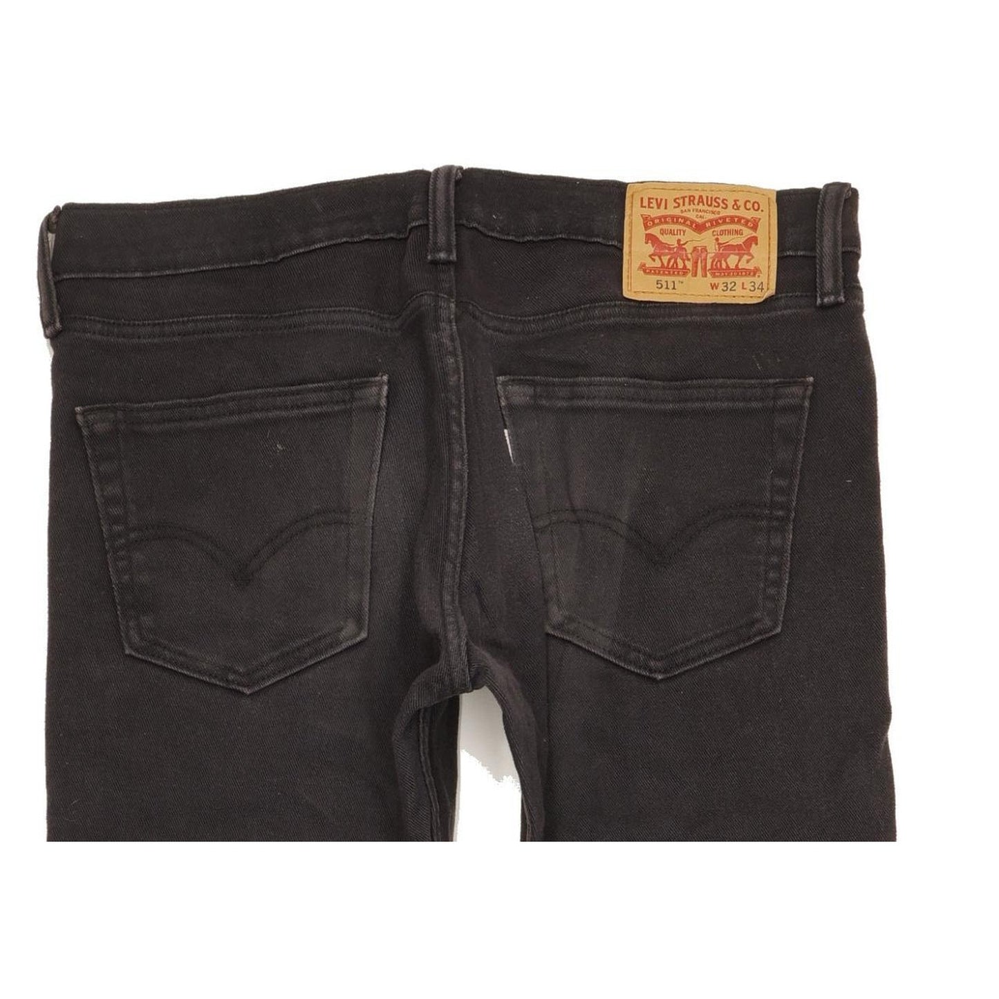 Levi's 511 Men Black Straight Slim Stretch Jeans W32 L33