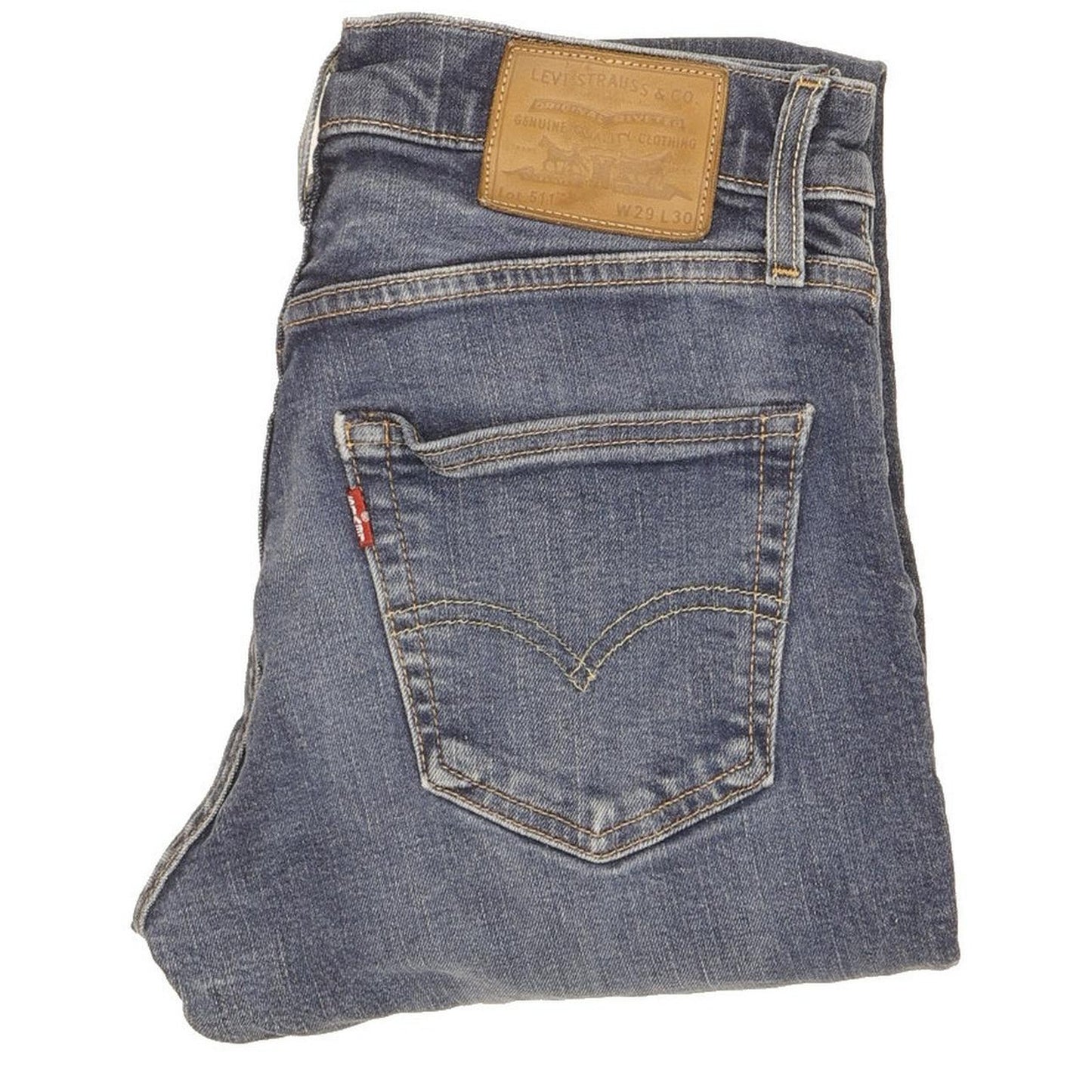 Levi's 511 Men Blue Straight Slim Stretch Jeans W29 L27