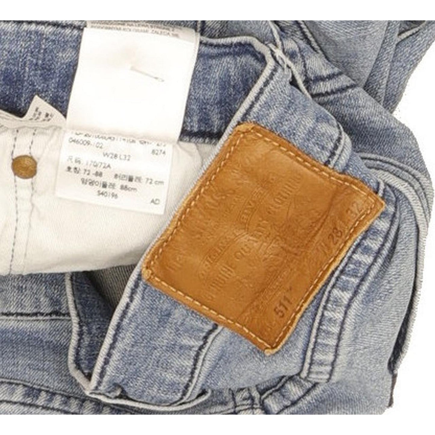 Levi's 511 Men Blue Straight Slim Stretch Jeans W28 L32