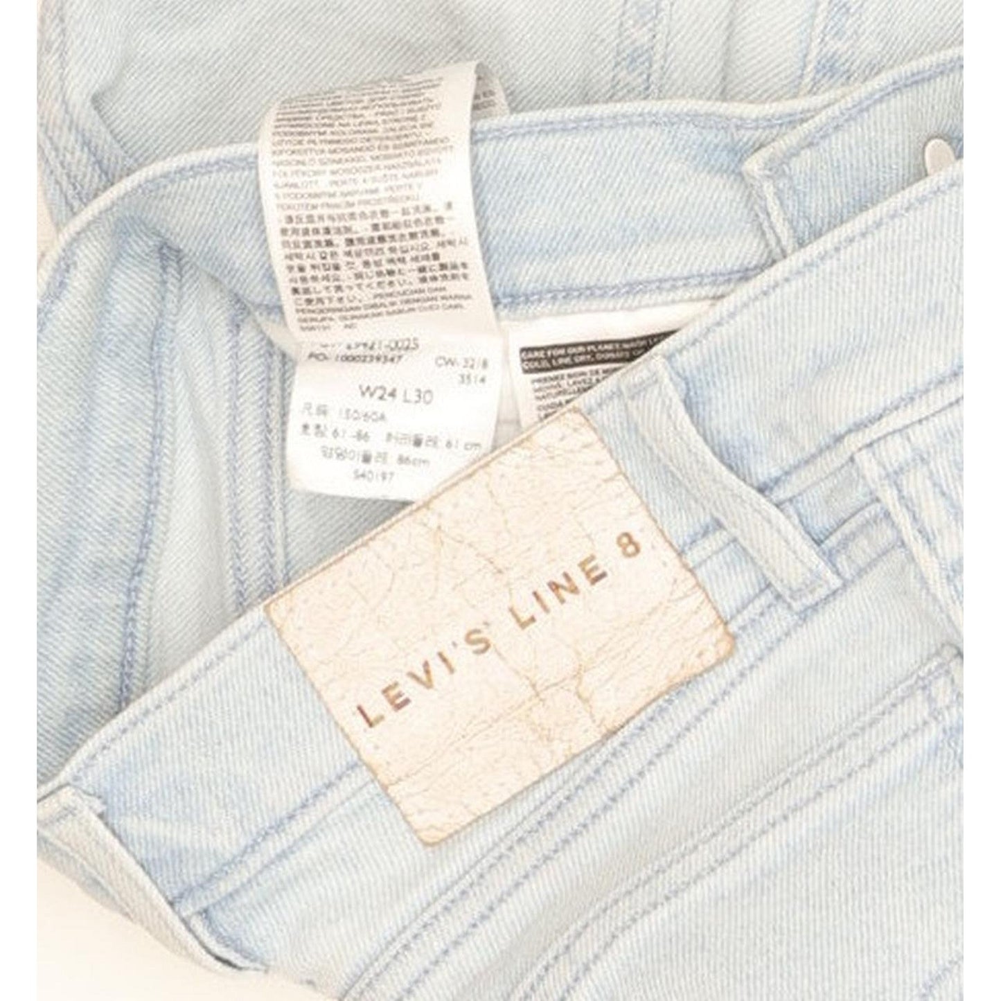 Levi's Line 8 Women Blue Skinny Slim Stretch Jeans W24 L30