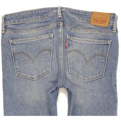 Levi's 711 Women Blue Skinny Slim Stretch Jeans W26 L32