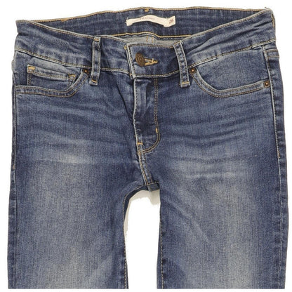 Levi's 711 Women Blue Skinny Slim Stretch Jeans W26 L32