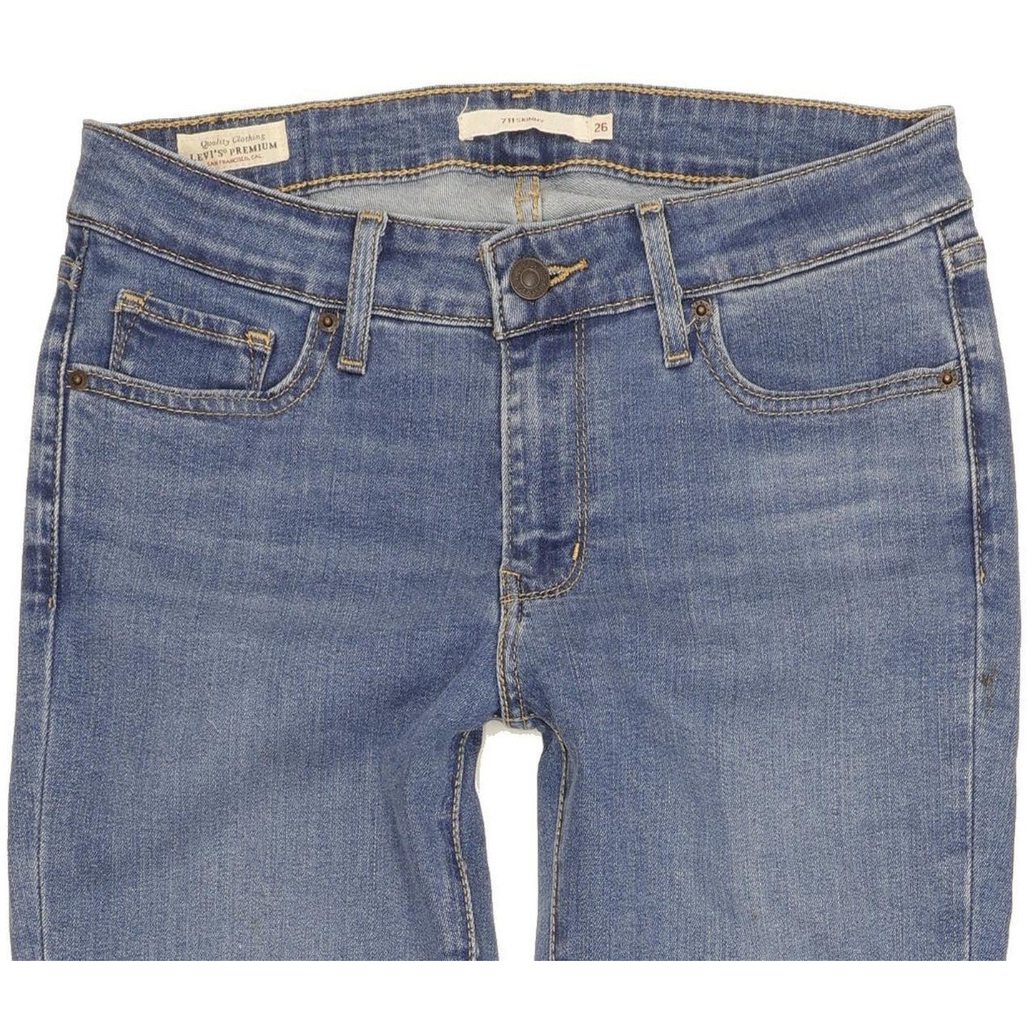 Levi's 711 Women Blue Skinny Slim Stretch Jeans W26 L30