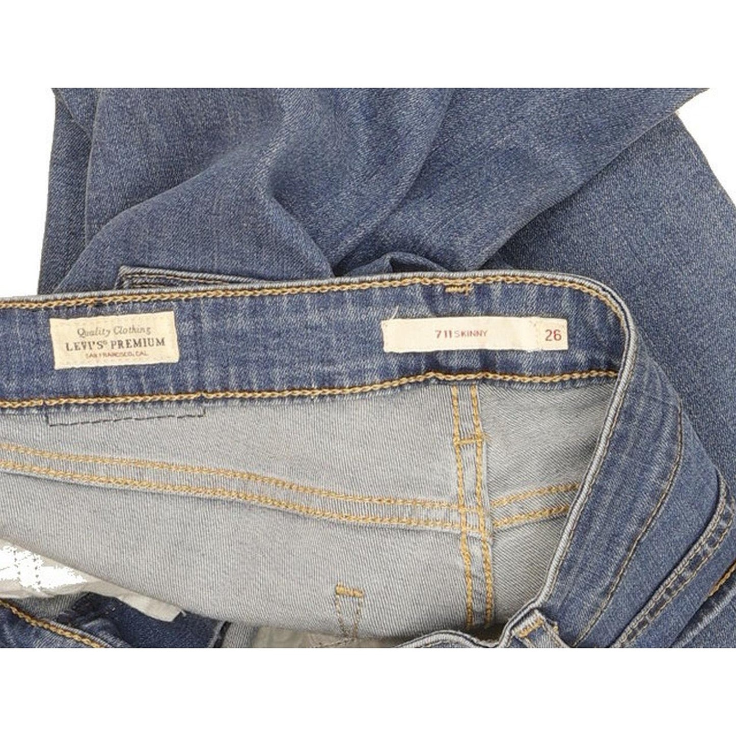 Levi's 711 Women Blue Skinny Slim Stretch Jeans W26 L30