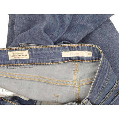 Levi's 711 Women Blue Skinny Slim Stretch Jeans W26 L30