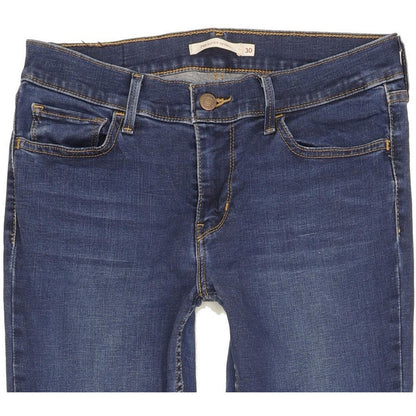 Levi's 710 Super Women Blue Skinny Slim Stretch Jeans W30 L30