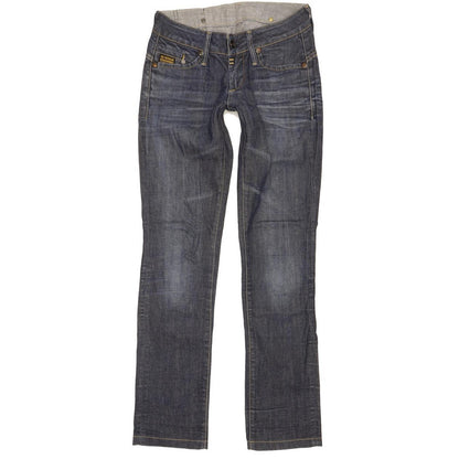 G-Star Midge Women Blue Straight Slim Stretch Jeans W26 L31