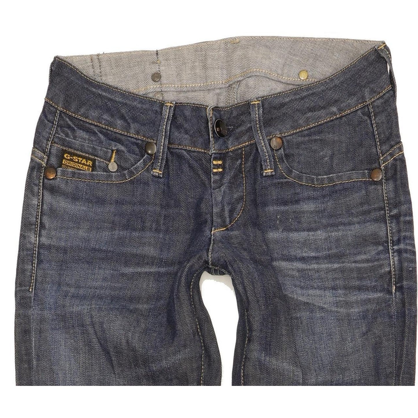 G-Star Midge Women Blue Straight Slim Stretch Jeans W26 L31