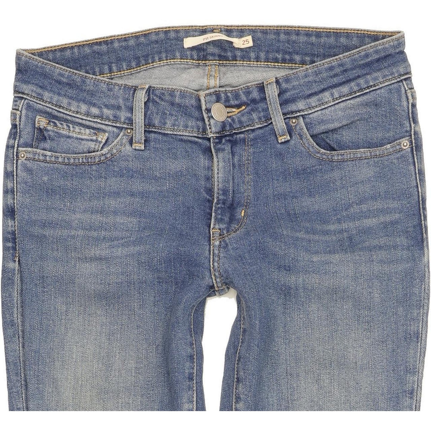 Levi's 711 Women Blue Skinny Slim Stretch Jeans W25 L32