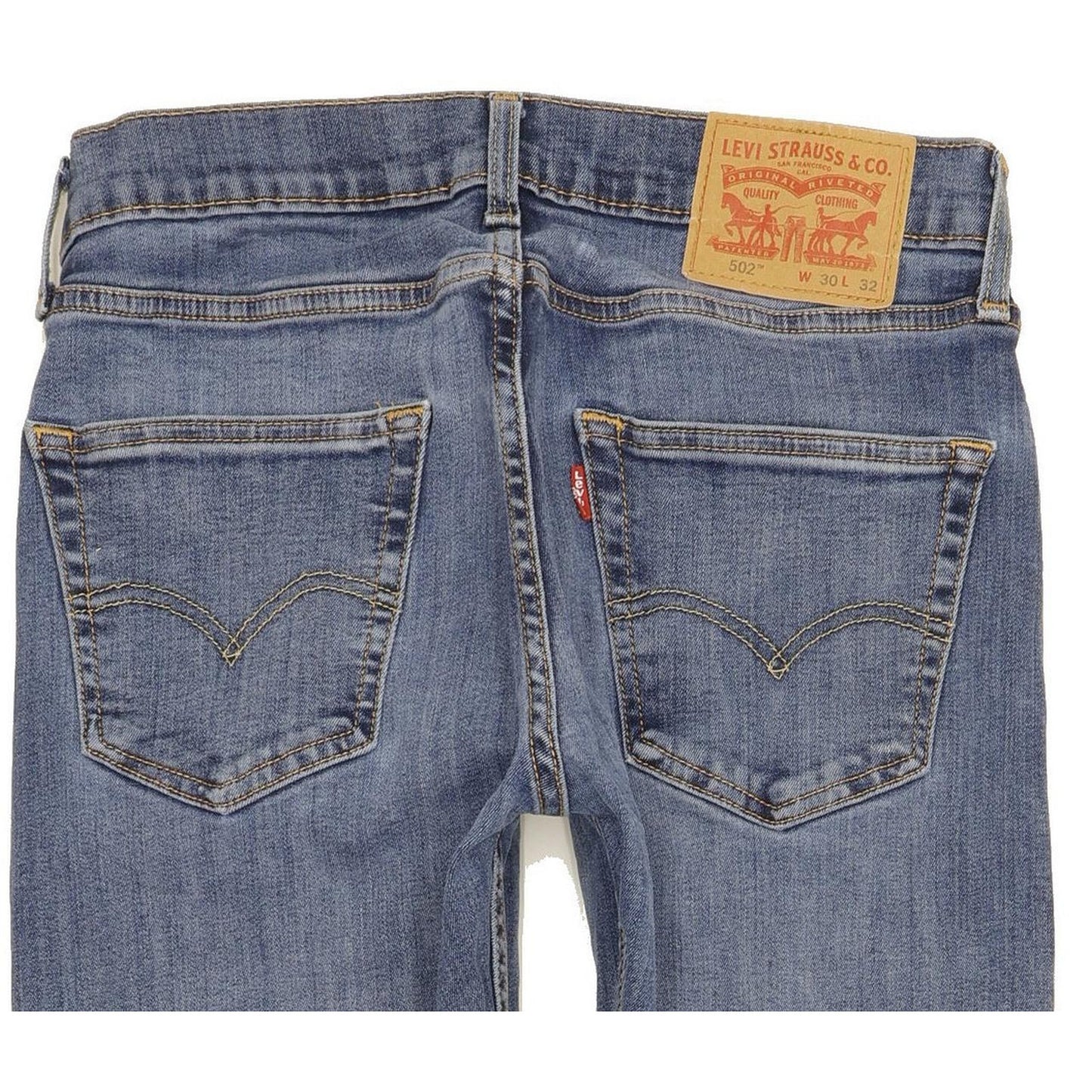 Levi's 502 Men Blue Tapered Regular Stretch Jeans W30 L29