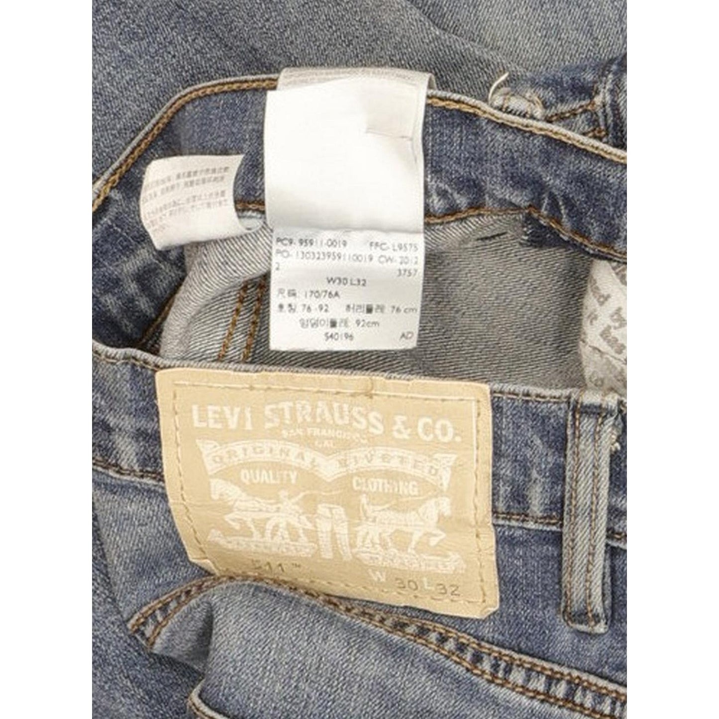 Levi's 511 Men Blue Straight Slim Stretch Jeans W30 L31