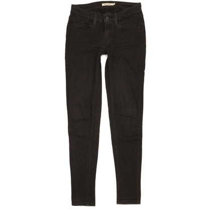 Levi's 535 Super Women Black Skinny Slim Stretch Jeans W26 L30