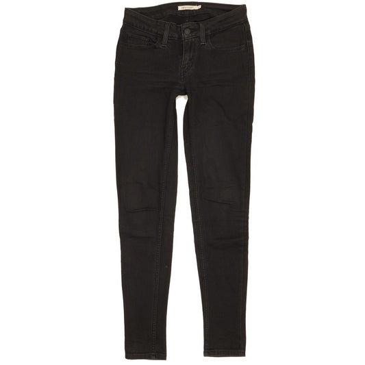 Levi's 535 Super Women Black Skinny Slim Stretch Jeans W26 L30
