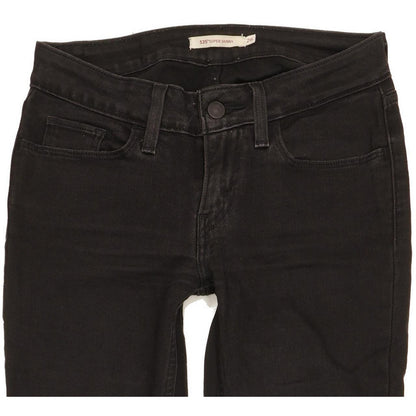 Levi's 535 Super Women Black Skinny Slim Stretch Jeans W26 L30
