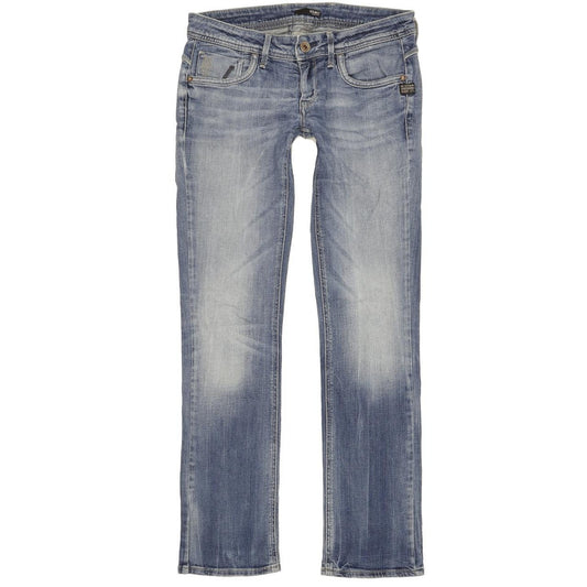 G-Star Attacc Women Blue Straight Slim Stretch Jeans W29 L32