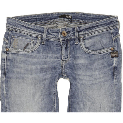 G-Star Attacc Women Blue Straight Slim Stretch Jeans W29 L32
