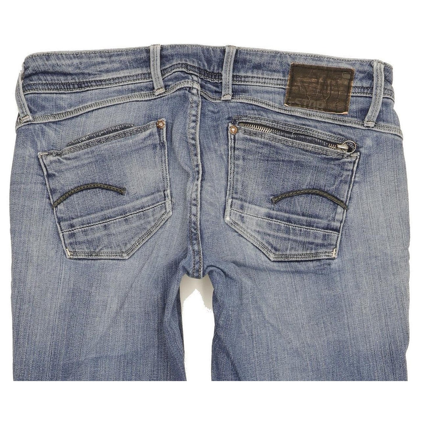 G-Star Attacc Women Blue Straight Slim Stretch Jeans W29 L32