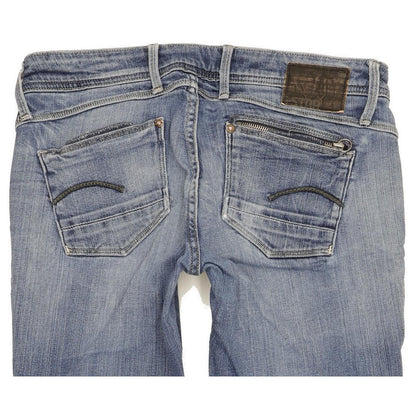 G-Star Attacc Women Blue Straight Slim Stretch Jeans W29 L32