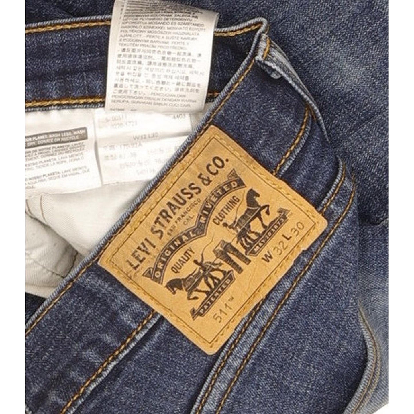 Levi's 511 Men Blue Straight Slim Stretch Jeans W31 L30