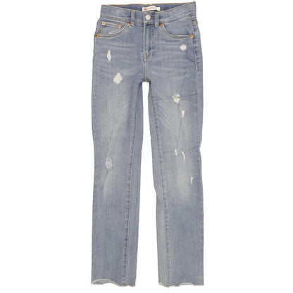 Levi's Kids Women Blue Straight Slim Stretch Jeans W24 L30