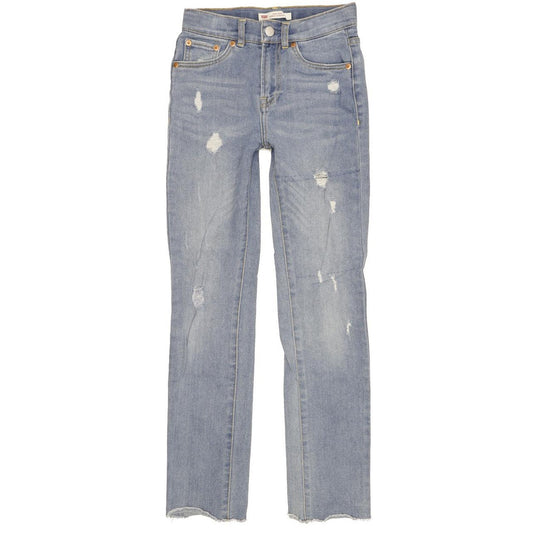 Levi's Kids Women Blue Straight Slim Stretch Jeans W24 L30