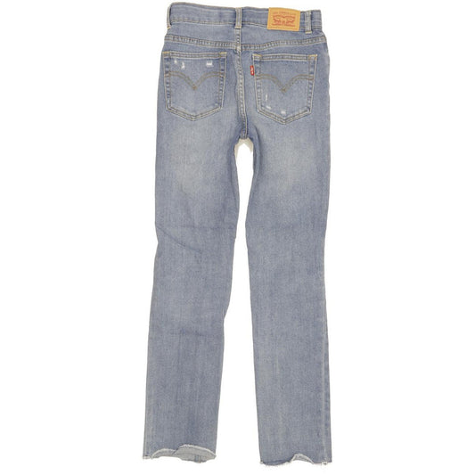 Levi's Kids Women Blue Straight Slim Stretch Jeans W24 L30