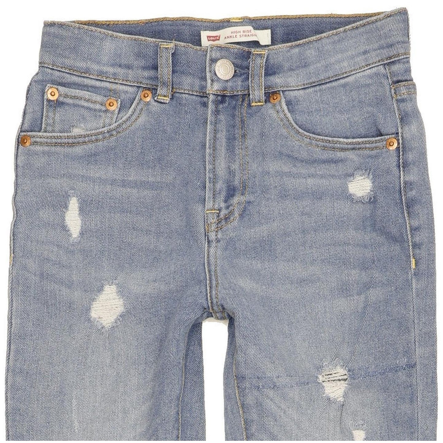 Levi's Kids Women Blue Straight Slim Stretch Jeans W24 L30