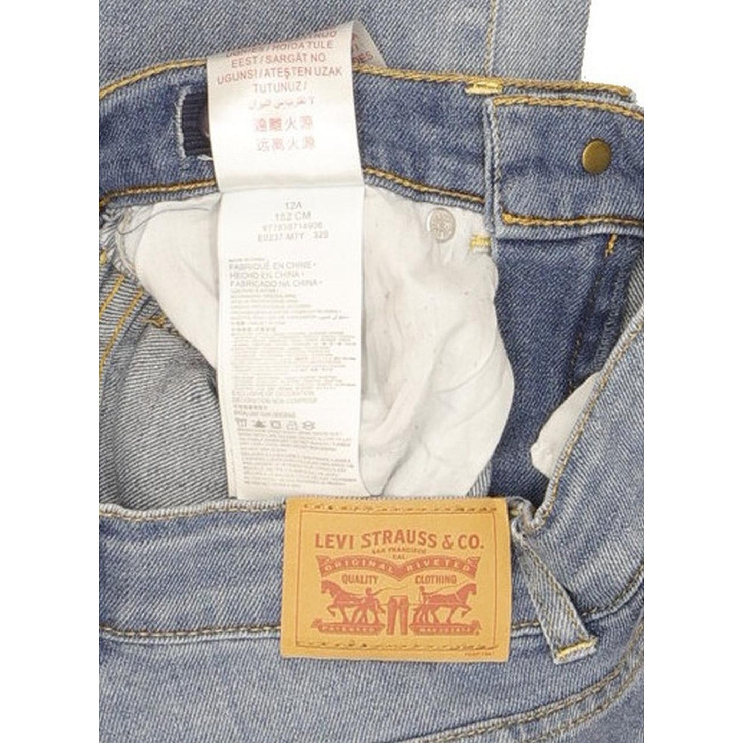 Levi's Kids Women Blue Straight Slim Stretch Jeans W24 L30