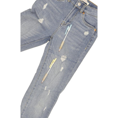 Levi's Kids Women Blue Straight Slim Stretch Jeans W24 L30