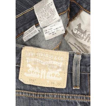 Levi's 514 Men Blue Straight Slim Jeans W34 L31