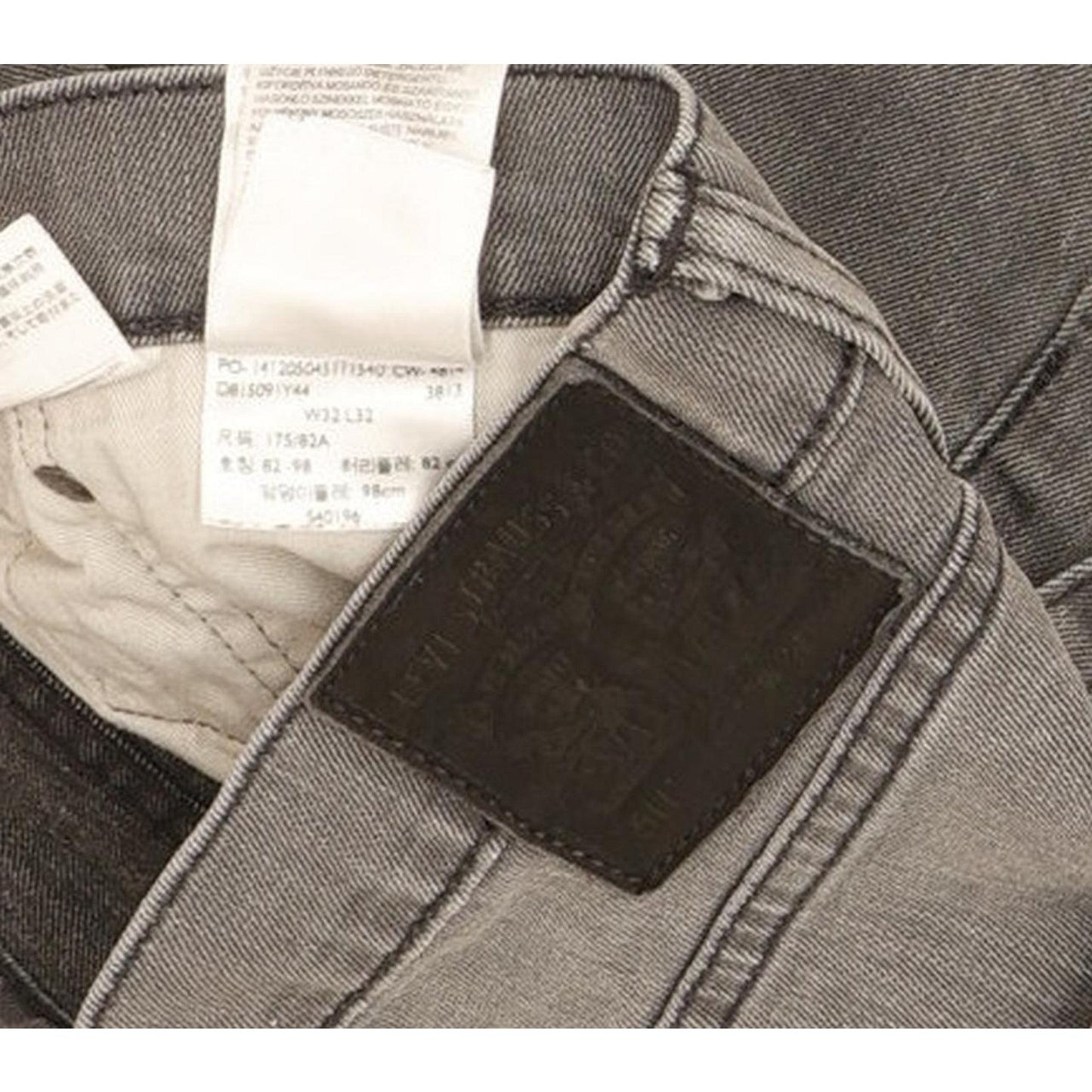 Levi's 511 Men Grey Straight Slim Stretch Jeans W32 L31