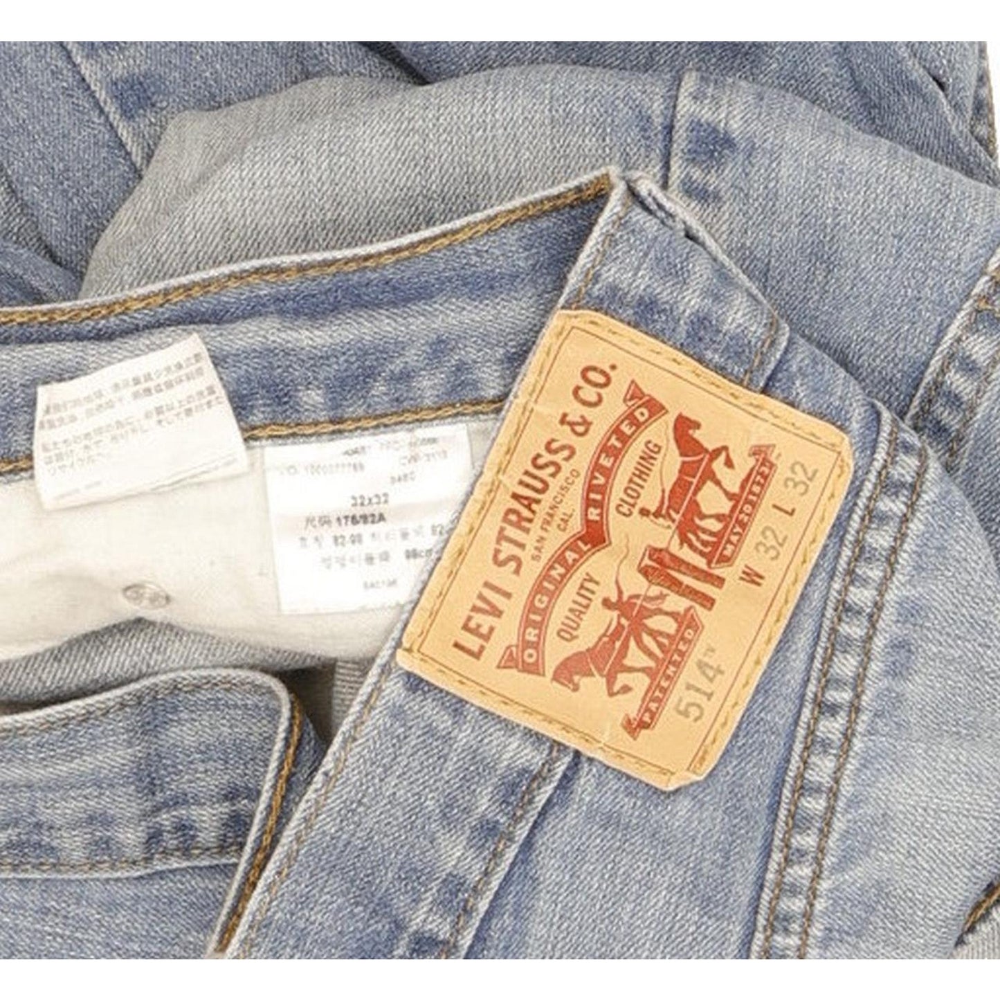 Levi's 514 Men Blue Straight Slim Stretch Jeans W32 L31