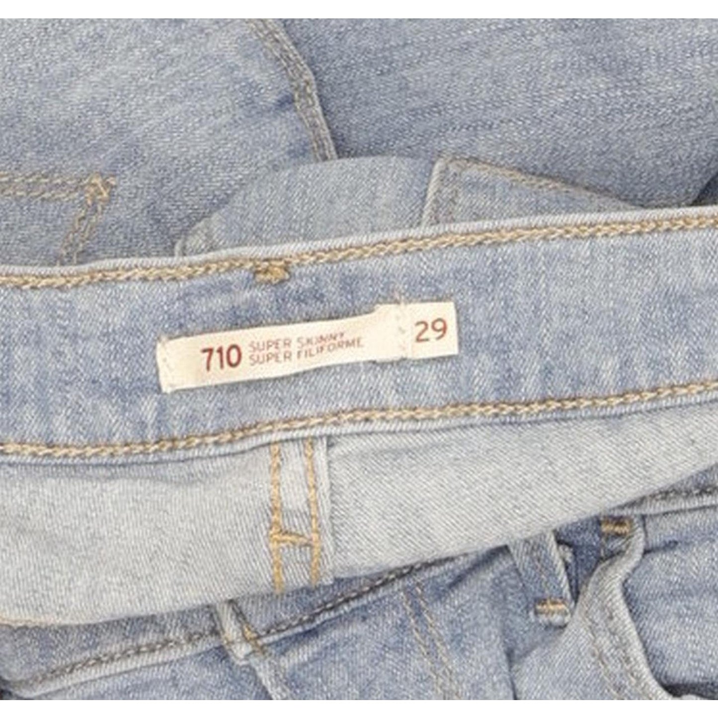 Levi's 710 Super Women Blue Skinny Slim Stretch Jeans W29 L32
