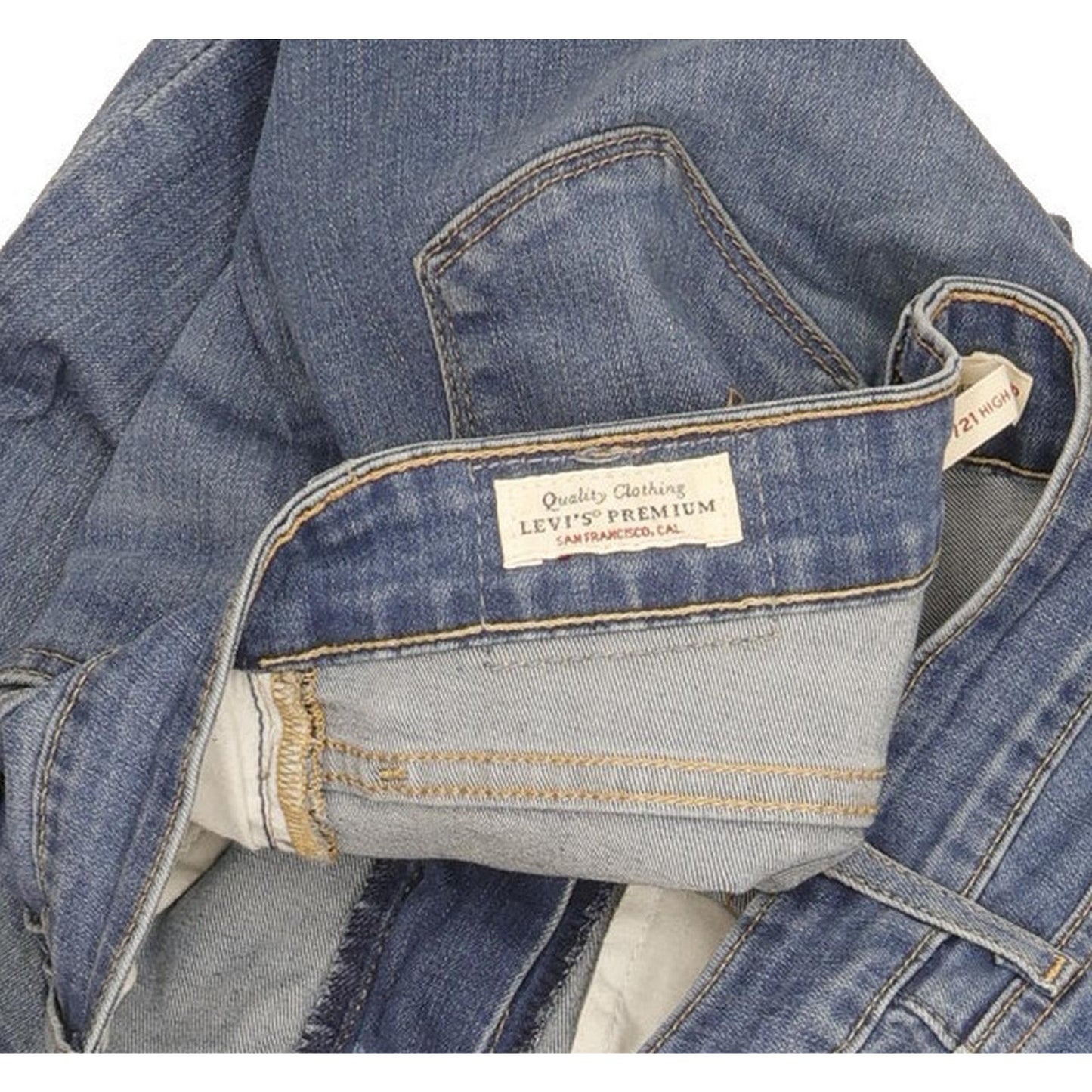 Levi's 721 Women Blue Skinny Slim Stretch Jeans W28 L28