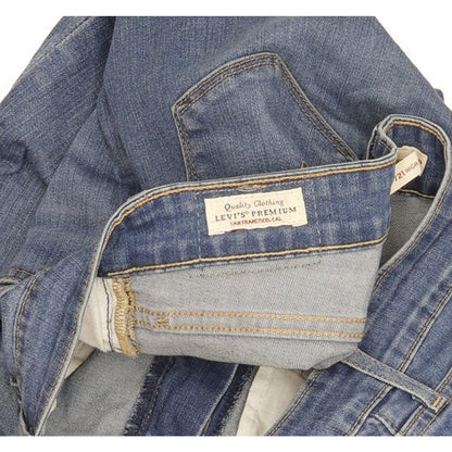 Levi's 721 Women Blue Skinny Slim Stretch Jeans W28 L28