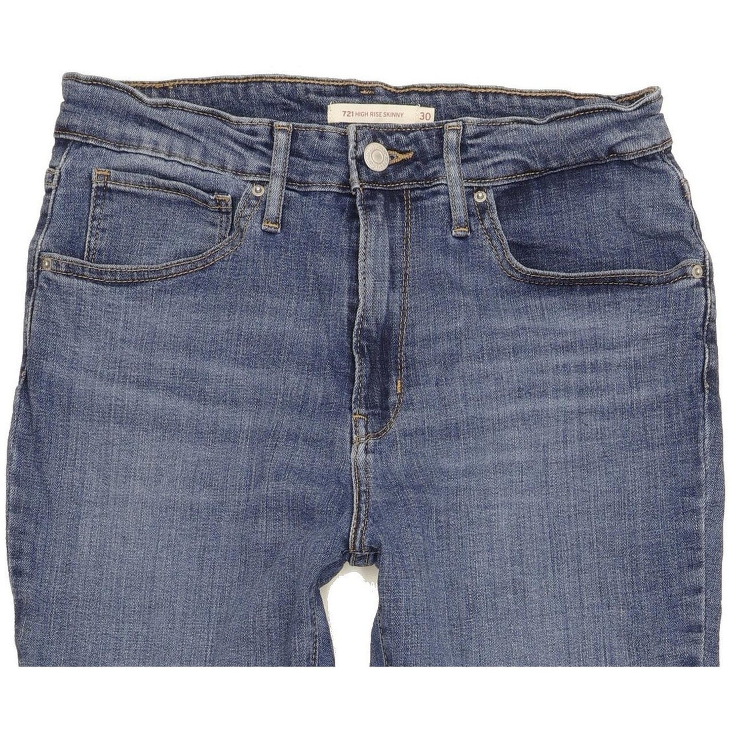 Levi's 721 Blue Skinny Slim Stretch Jeans High Waisted W30 L30