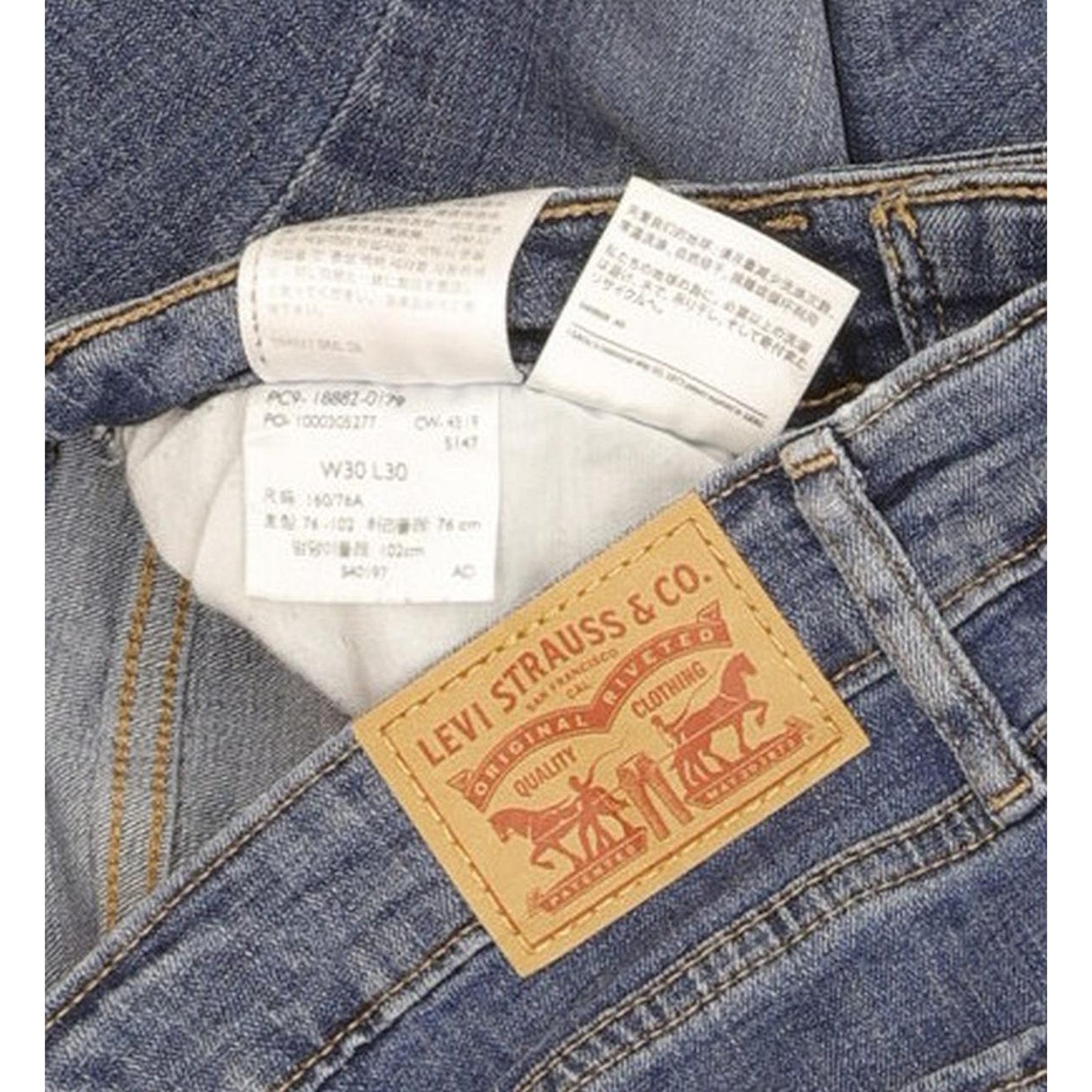 Levi's 721 Blue Skinny Slim Stretch Jeans High Waisted W30 L30