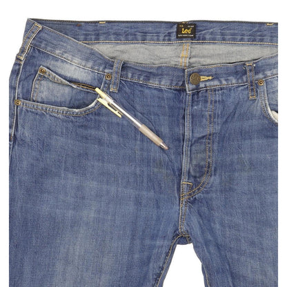 Lee Daren Men Blue Straight Slim Jeans W38 L34