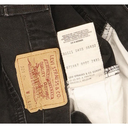 Levi's 521 Men Black Straight Regular Jeans W37 L29